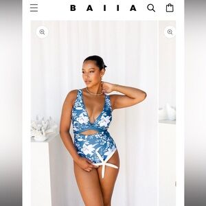 BAIIA Blue Floral Women Swim Bikini